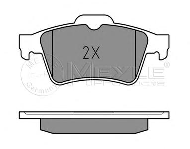 Комплект тормозных колодок, дисковый тормоз MEYLE