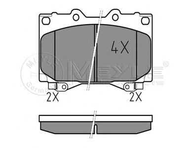 Комплект тормозных колодок, дисковый тормоз MEYLE 025 235 2415/W