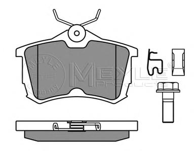 Комплект тормозных колодок, дисковый тормоз MEYLE 025 235 2714/W
