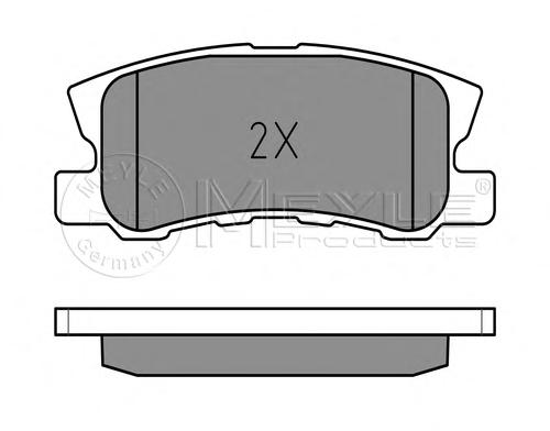 Комплект тормозных колодок, дисковый тормоз MEYLE