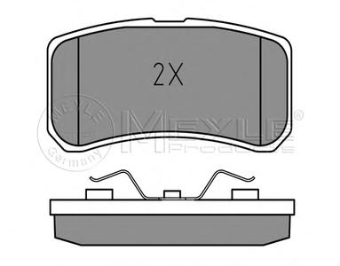Комплект тормозных колодок, дисковый тормоз MEYLE