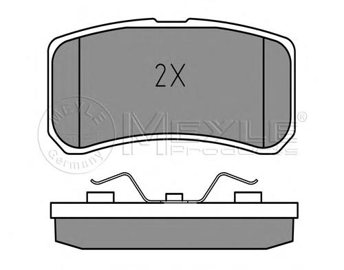 Комплект тормозных колодок, дисковый тормоз MEYLE