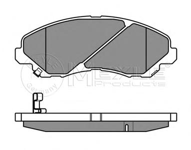 Комплект тормозных колодок, дисковый тормоз MEYLE