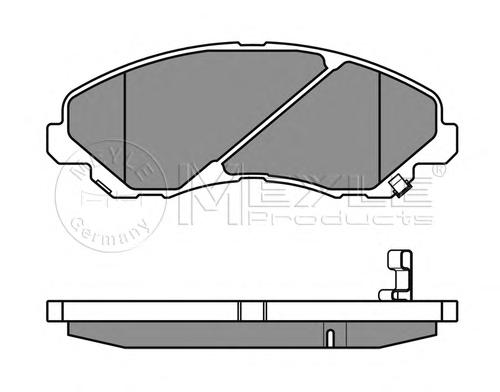 Комплект тормозных колодок, дисковый тормоз MEYLE