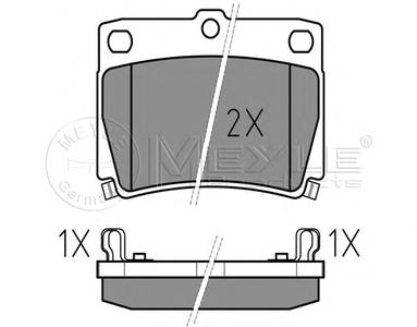 Комплект тормозных колодок, дисковый тормоз MEYLE 025 235 9315/W