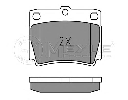 Комплект тормозных колодок, дисковый тормоз MEYLE