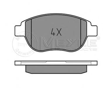 Комплект тормозных колодок, дисковый тормоз MEYLE 025 236 0019
