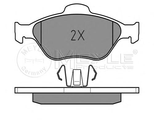Комплект тормозных колодок, дисковый тормоз MEYLE