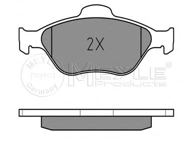 Комплект тормозных колодок, дисковый тормоз MEYLE