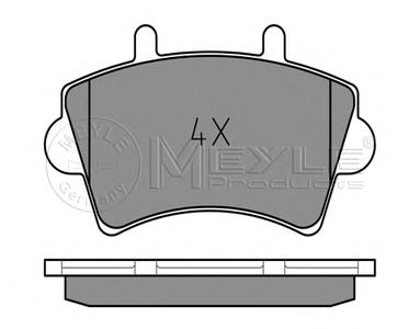 Комплект тормозных колодок, дисковый тормоз MEYLE 025 236 1318