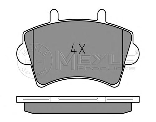Комплект тормозных колодок, дисковый тормоз MEYLE