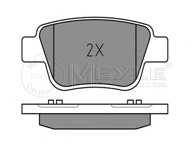 Комплект тормозных колодок, дисковый тормоз MEYLE