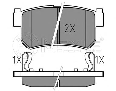 Комплект тормозных колодок, дисковый тормоз MEYLE 025 236 7315/W