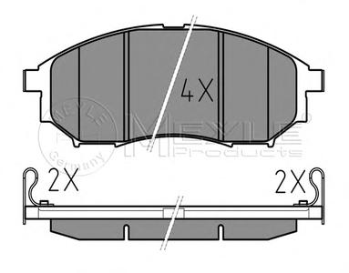 Комплект тормозных колодок, дисковый тормоз MEYLE 025 236 9816/W