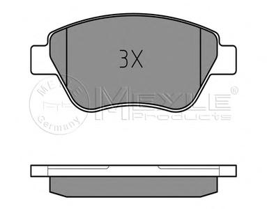 Комплект тормозных колодок, дисковый тормоз MEYLE