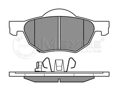Комплект тормозных колодок, дисковый тормоз MEYLE