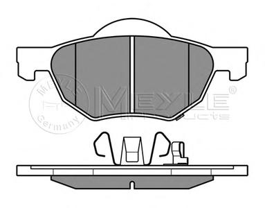 Комплект тормозных колодок, дисковый тормоз MEYLE