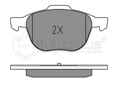 Комплект тормозных колодок, дисковый тормоз MEYLE