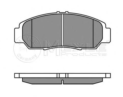 Комплект тормозных колодок, дисковый тормоз MEYLE