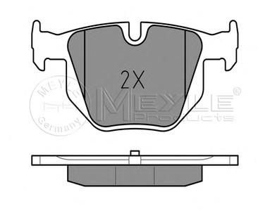 Комплект тормозных колодок, дисковый тормоз MEYLE