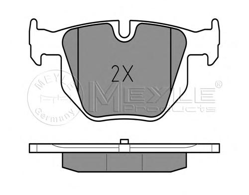 Комплект тормозных колодок, дисковый тормоз MEYLE