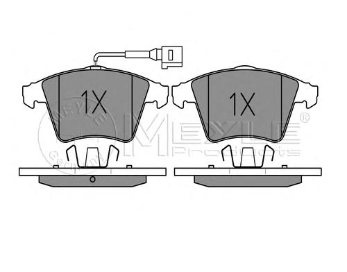Комплект тормозных колодок, дисковый тормоз MEYLE