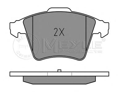 Комплект тормозных колодок, дисковый тормоз MEYLE