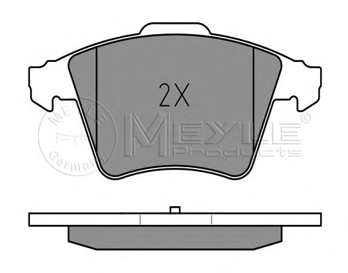 Комплект тормозных колодок, дисковый тормоз MEYLE