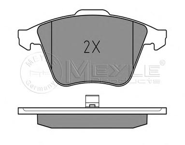 Комплект тормозных колодок, дисковый тормоз MEYLE