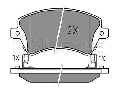 Комплект тормозных колодок, дисковый тормоз MEYLE 025 237 6617/W