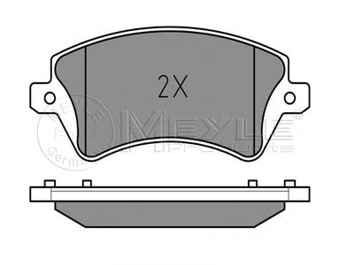 Комплект тормозных колодок, дисковый тормоз MEYLE