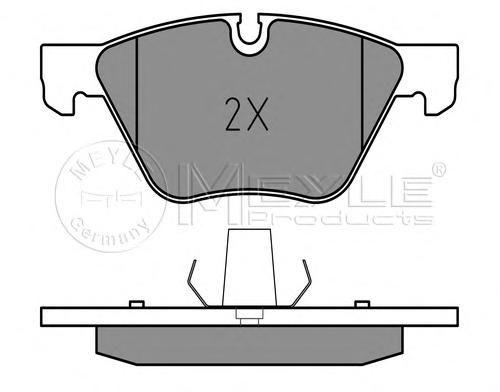 Комплект тормозных колодок, дисковый тормоз MEYLE