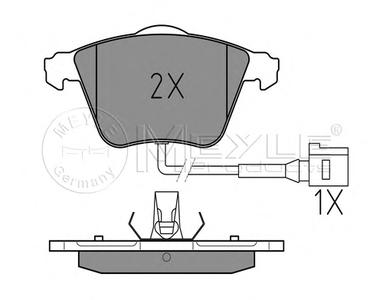 Комплект тормозных колодок, дисковый тормоз MEYLE 025 238 0120/W