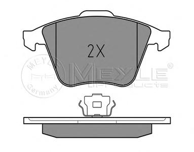 Комплект тормозных колодок, дисковый тормоз MEYLE
