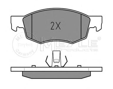 Комплект тормозных колодок, дисковый тормоз MEYLE 025 238 4218