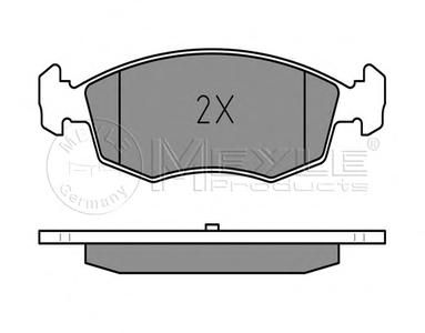 Комплект тормозных колодок, дисковый тормоз MEYLE