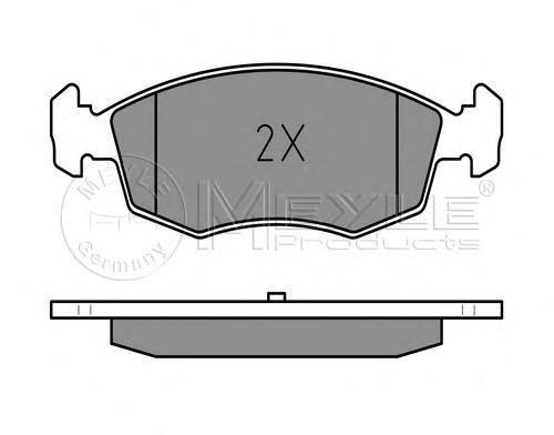 Комплект тормозных колодок, дисковый тормоз MEYLE