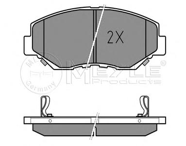 Комплект тормозных колодок, дисковый тормоз MEYLE 025 238 6817