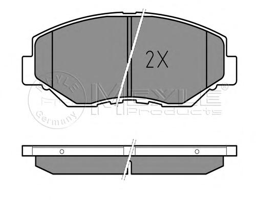 Комплект тормозных колодок, дисковый тормоз MEYLE