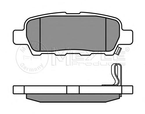 Комплект тормозных колодок, дисковый тормоз MEYLE