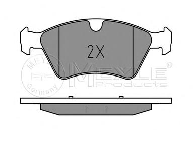 Комплект тормозных колодок, дисковый тормоз MEYLE