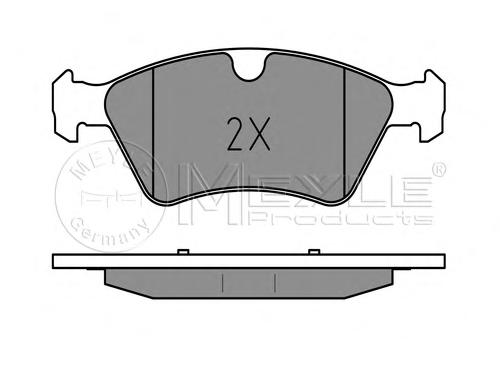 Комплект тормозных колодок, дисковый тормоз MEYLE