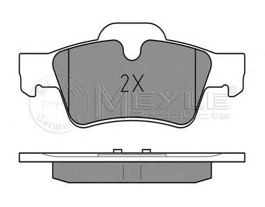 Комплект тормозных колодок, дисковый тормоз MEYLE