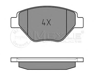 Комплект тормозных колодок, дисковый тормоз MEYLE