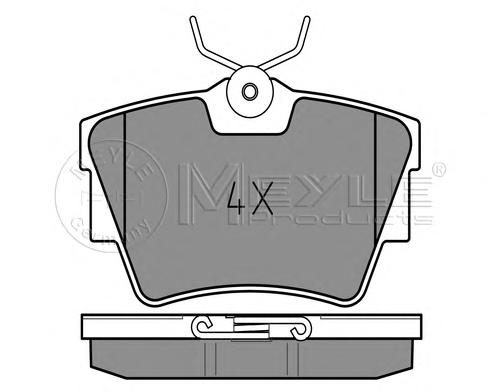 Комплект тормозных колодок, дисковый тормоз MEYLE