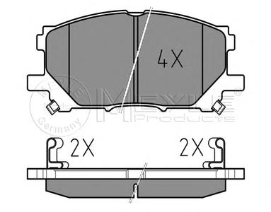 Комплект тормозных колодок, дисковый тормоз MEYLE 025 239 8916