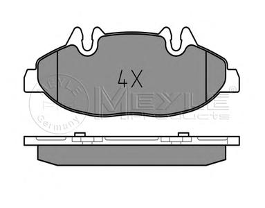 Комплект тормозных колодок, дисковый тормоз MEYLE 025 240 0720