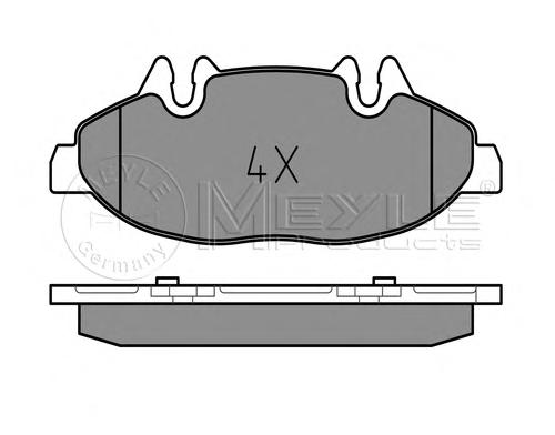 Комплект тормозных колодок, дисковый тормоз MEYLE