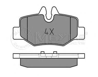 Комплект тормозных колодок, дисковый тормоз MEYLE 025 240 0817