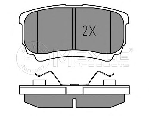 Комплект тормозных колодок, дисковый тормоз MEYLE